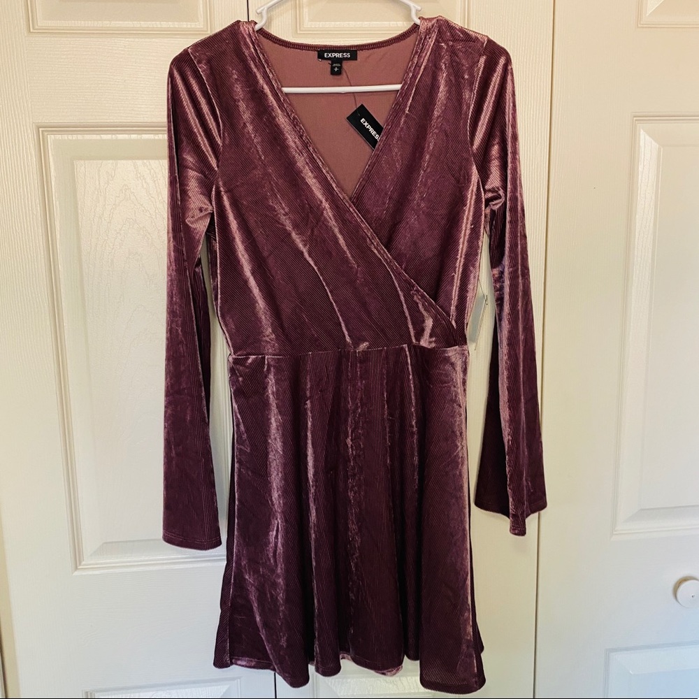 NWT Express Velvet Ribbed Dress
